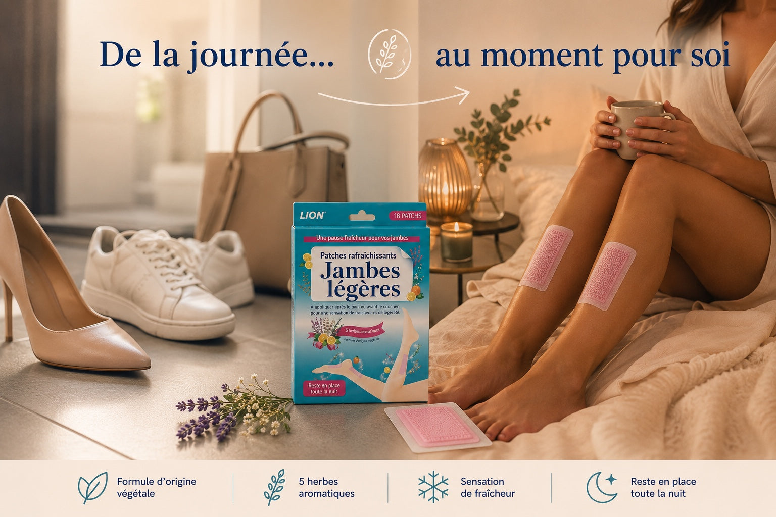 Des journées actives au moment de détente avec les patchs LION