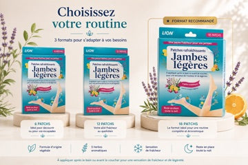 Formats de 6, 12 et 18 patchs rafraîchissants LION