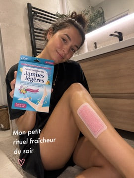 Rituel fraîcheur du soir avec les patchs LION