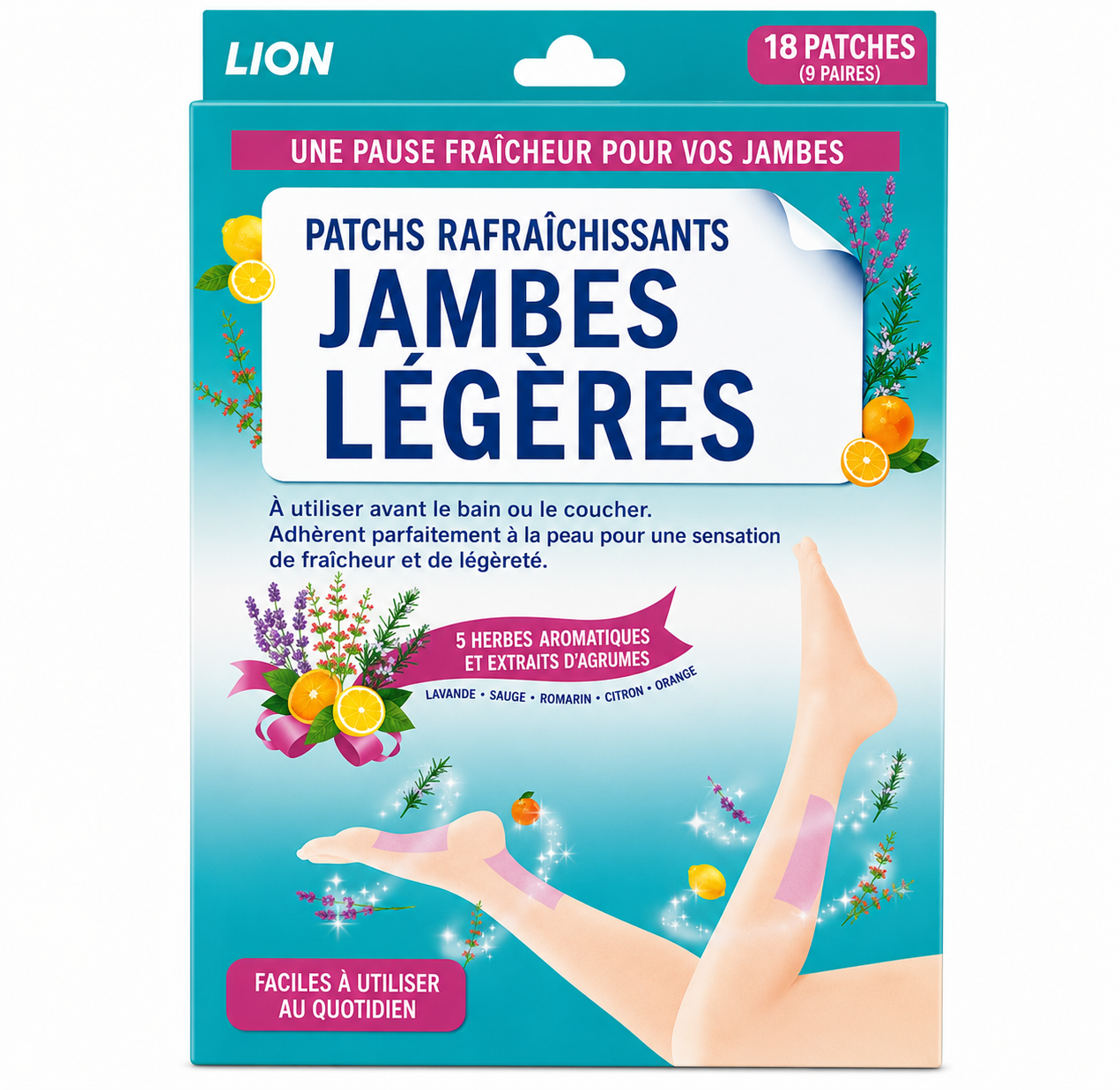 Conditionnement LION 18 patchs, face avant